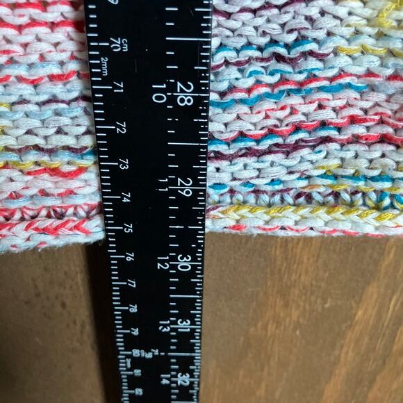 Eddie Bauer Womens Sweater Multicolor Knitted V Neck Pullover Hoodie Large - Picture 9 of 12